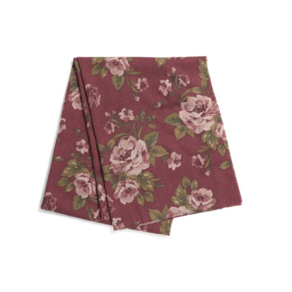 LULLA COLLECTION Burgandy Printed Mid Weight Scarf - Picture 2 of 2